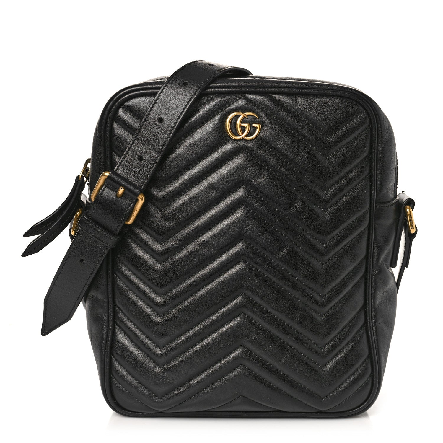 Gucci Calfskin Matelasse GG Marmont Travel Bag Black 1 of 10