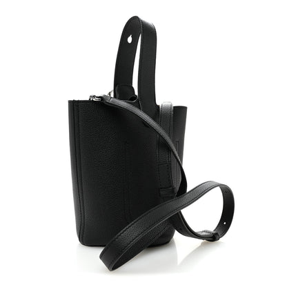 Loewe Soft Grained Calfskin Mini Pebble Bucket Bag Black 3 of 10