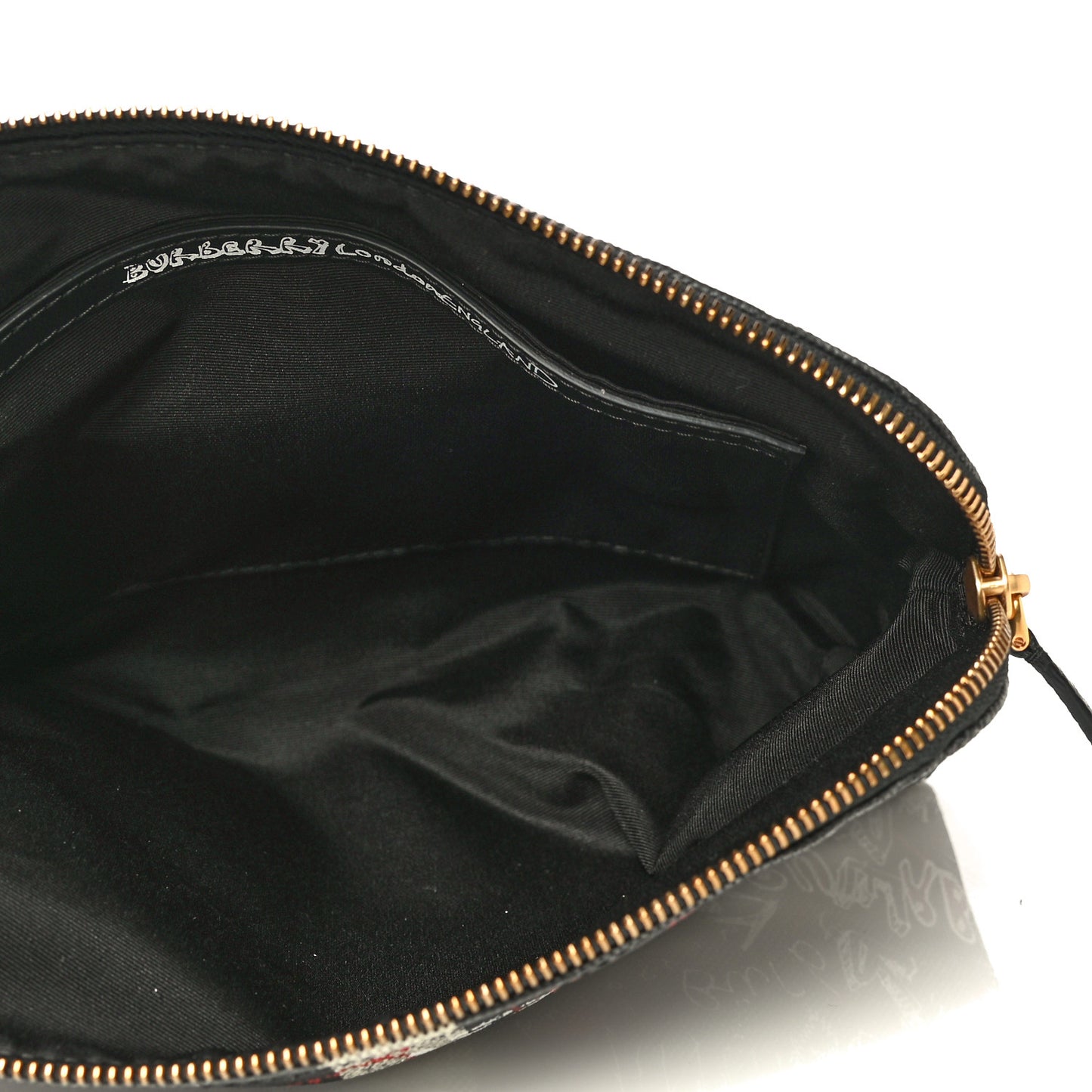 Coated Canvas Mega Check Sketchbook Doodle Pouch Black