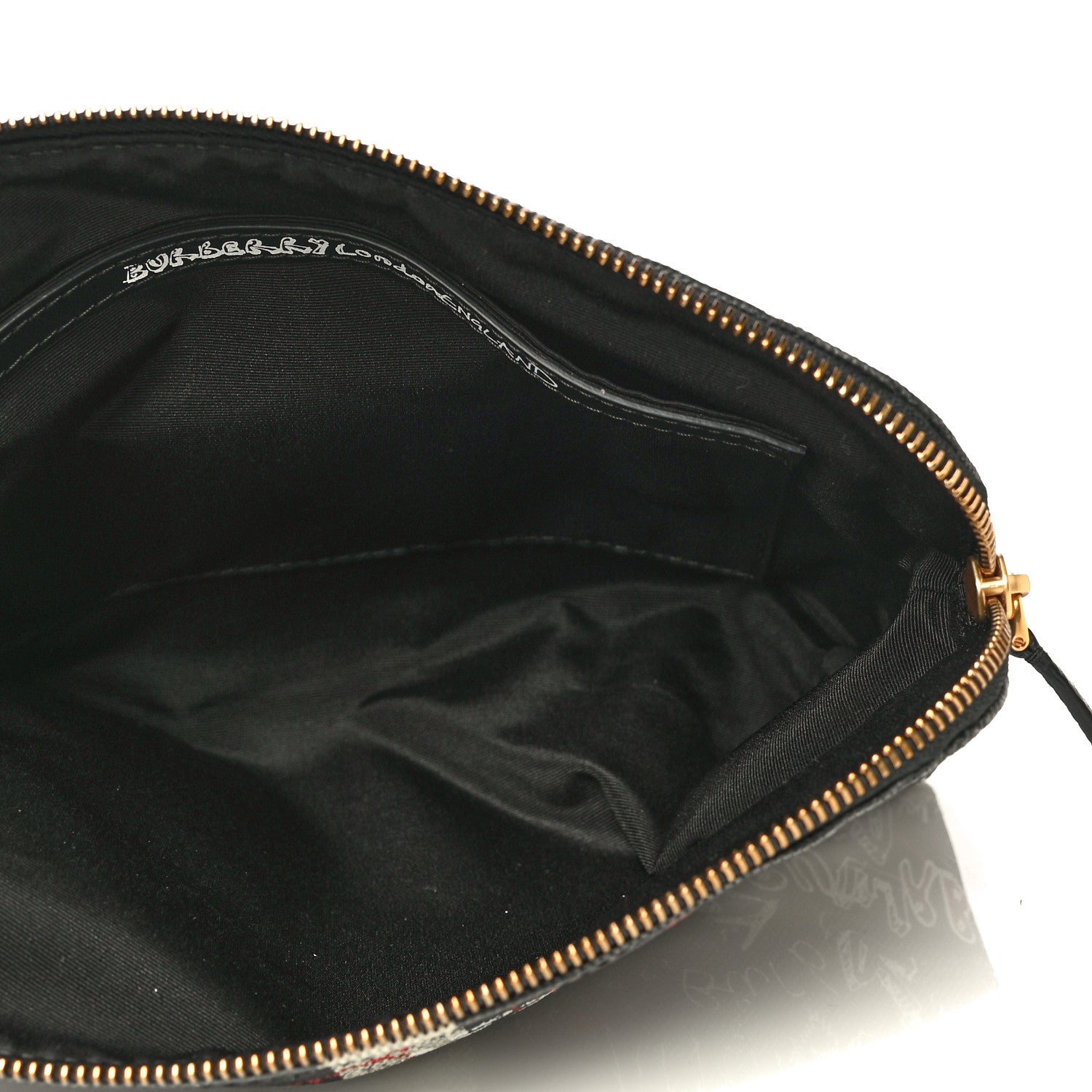 Burberry Coated Canvas Mega Check Sketchbook Doodle Pouch Black 5 of 11