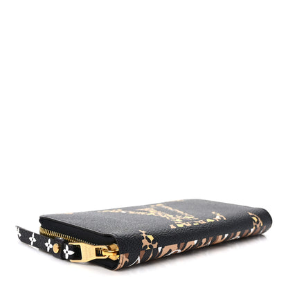 Louis Vuitton Monogram Giant Jungle Zippy Wallet Black 4 of 6