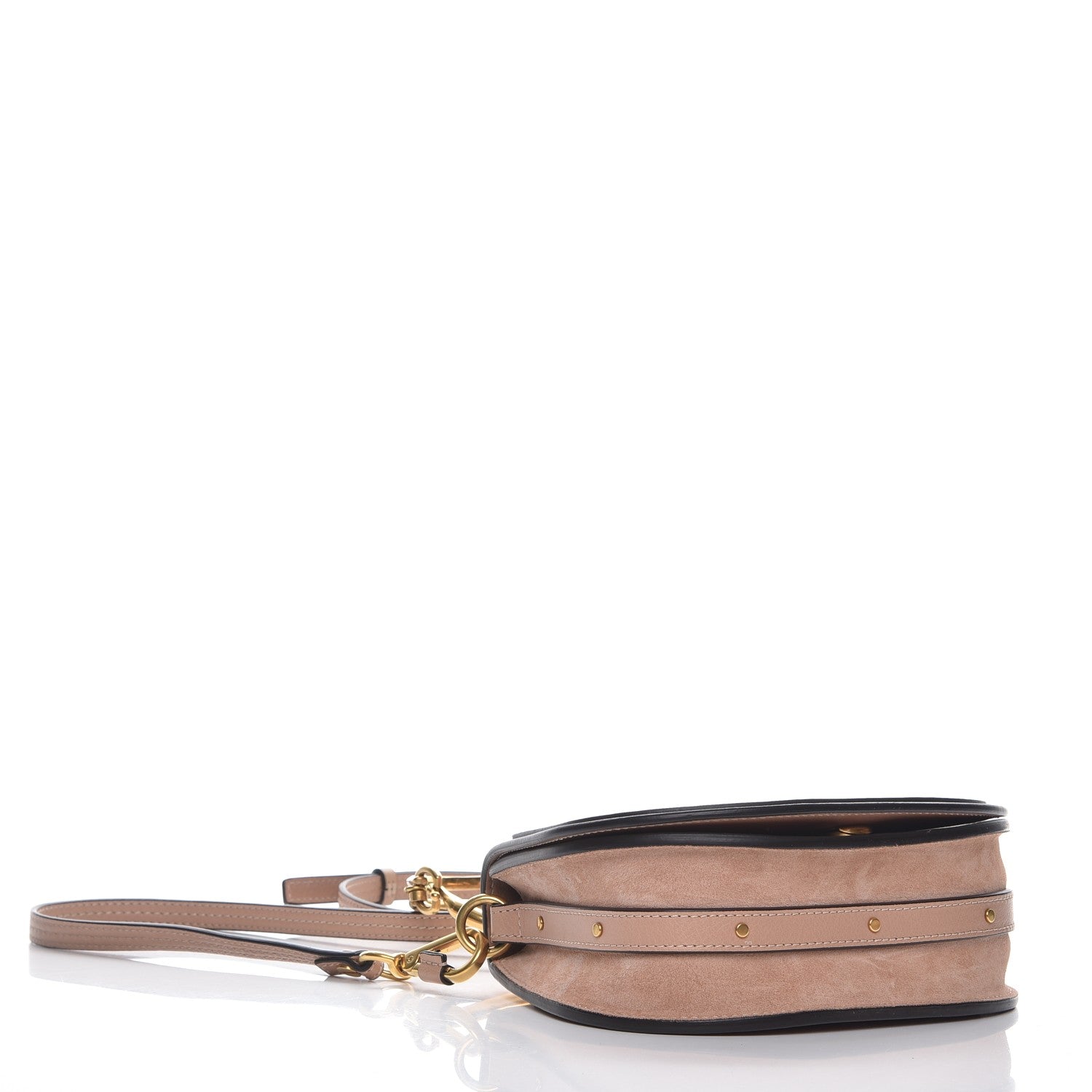 Chloe Calfskin Suede Small Nile Bracelet Bag Biscotti Beige 5 of 9