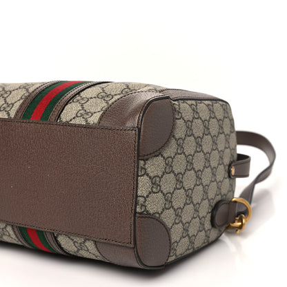 Gucci GG Supreme Monogram Textured Dollar Calfskin Web Small Duffle Bag Beige Ebony 10 of 10