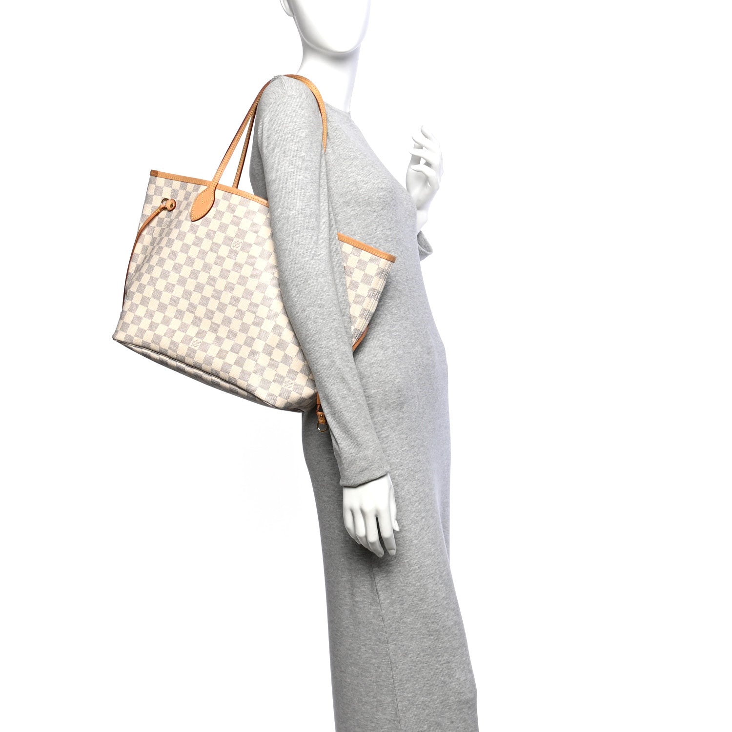 Louis Vuitton Damier Azur Neo Neverfull MM Rose Ballerine 2 of 13