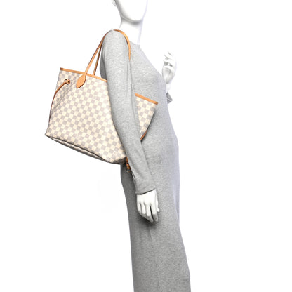 Louis Vuitton Damier Azur Neo Neverfull MM Rose Ballerine 2 of 13