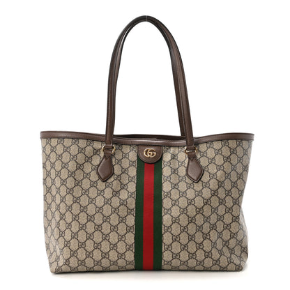 Gucci GG Supreme Monogram Medium Ophidia Shopping Tote Brown 1 of 10