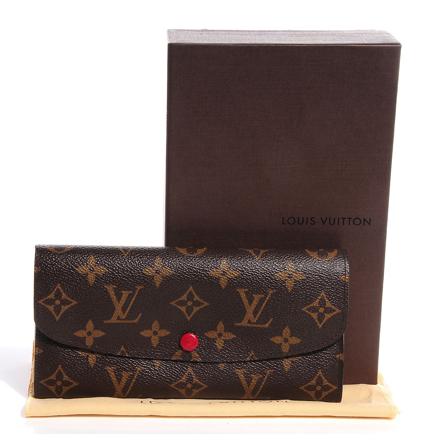 Monogram Emilie Wallet Red