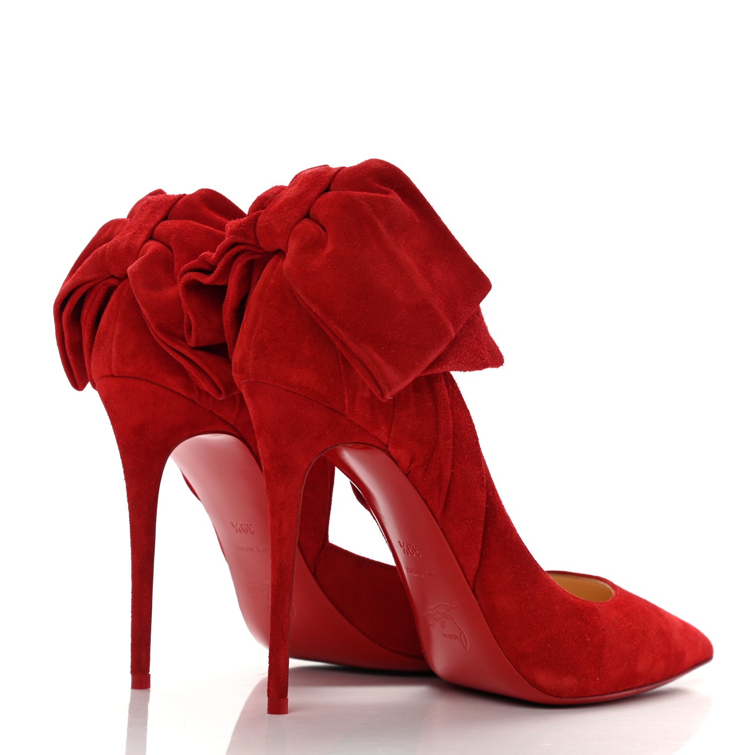 Christian Louboutin Suede Rabakate 100 Pumps 39.5 Bomba 4 of 8