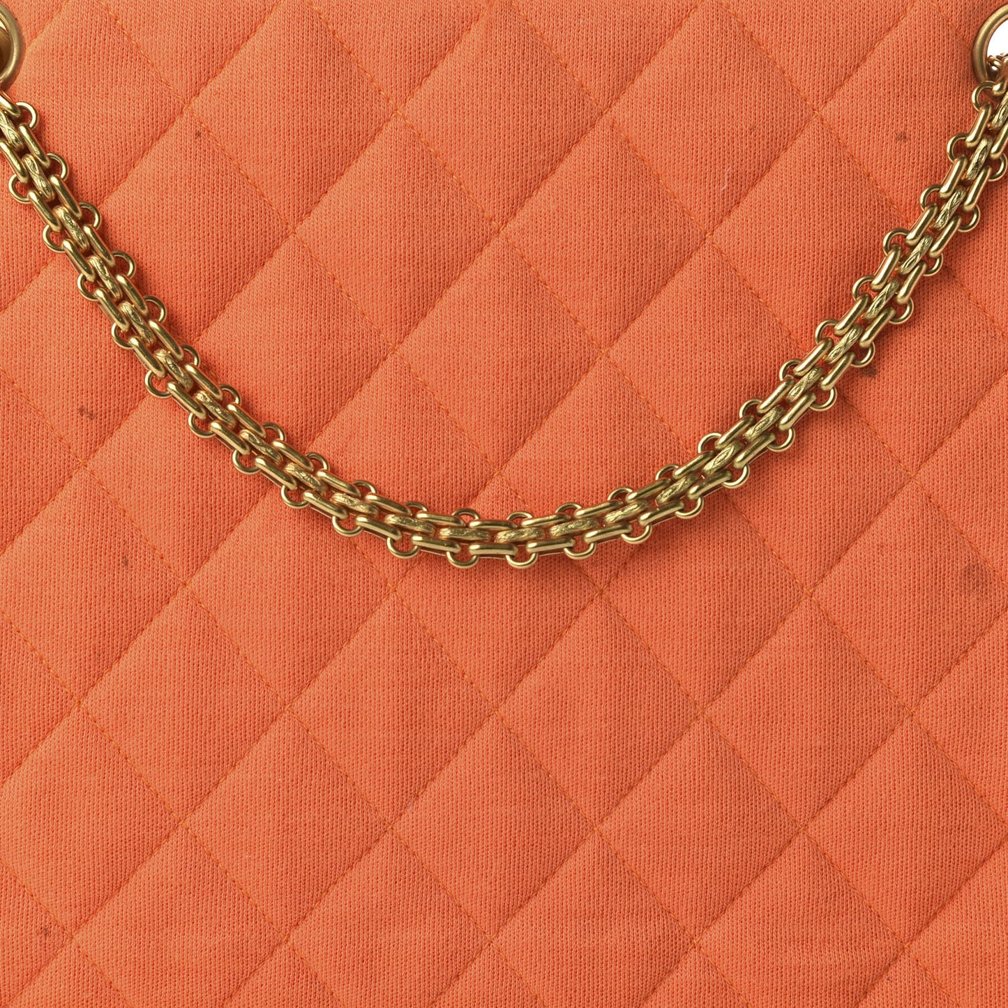 Jersey Quilted Shopping Tote Orange