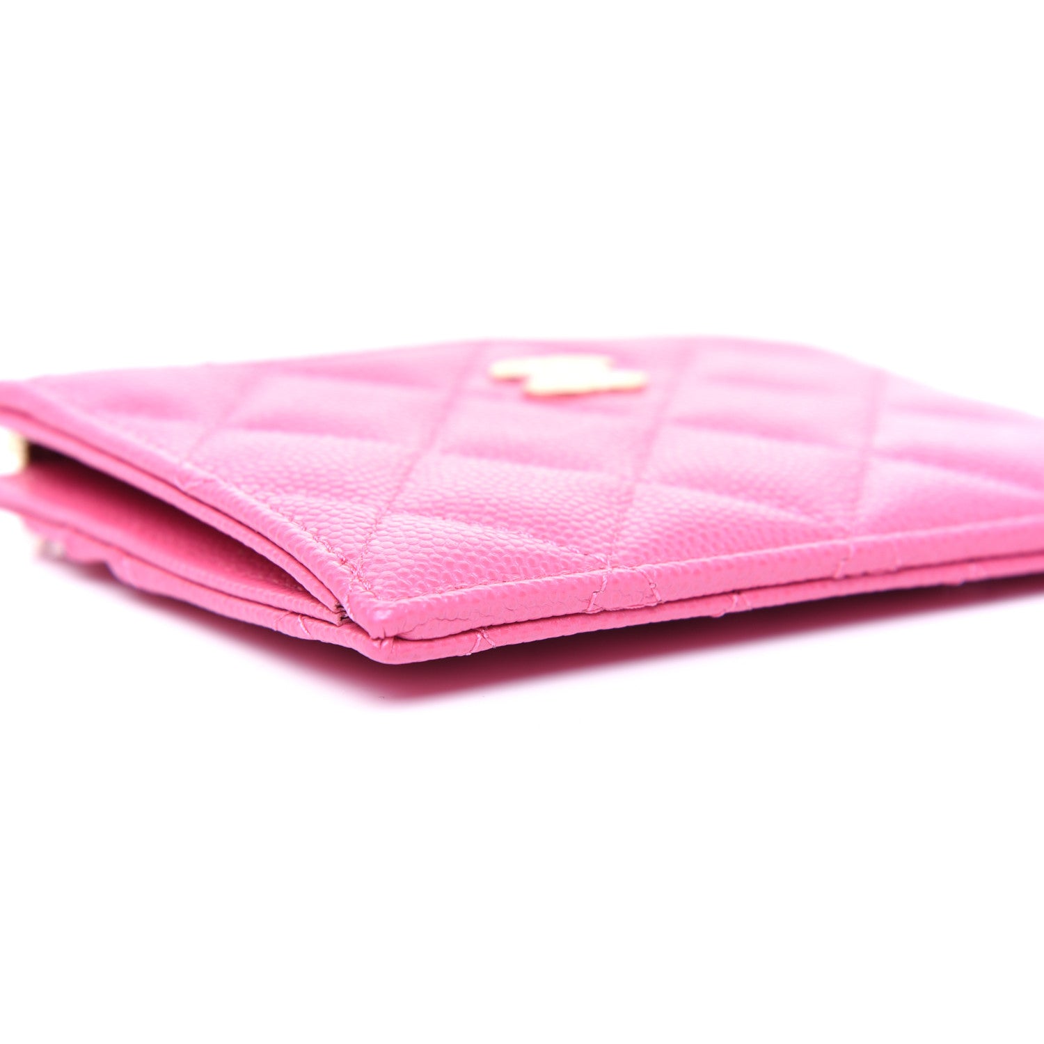 Chanel Caviar Quilted CC Zip Card Holder Pink 6 of 11