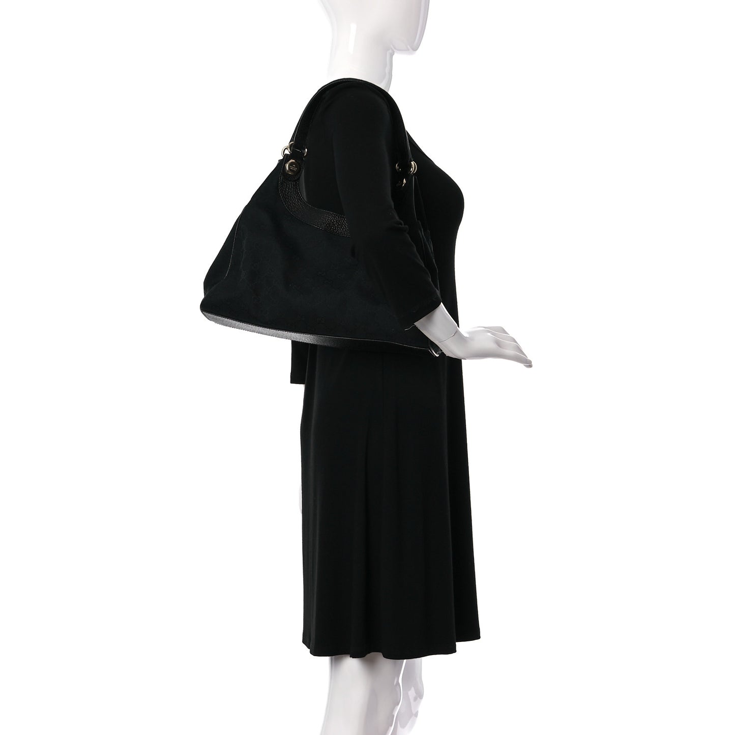 Monogram Medium Charmy Shoulder Bag Black