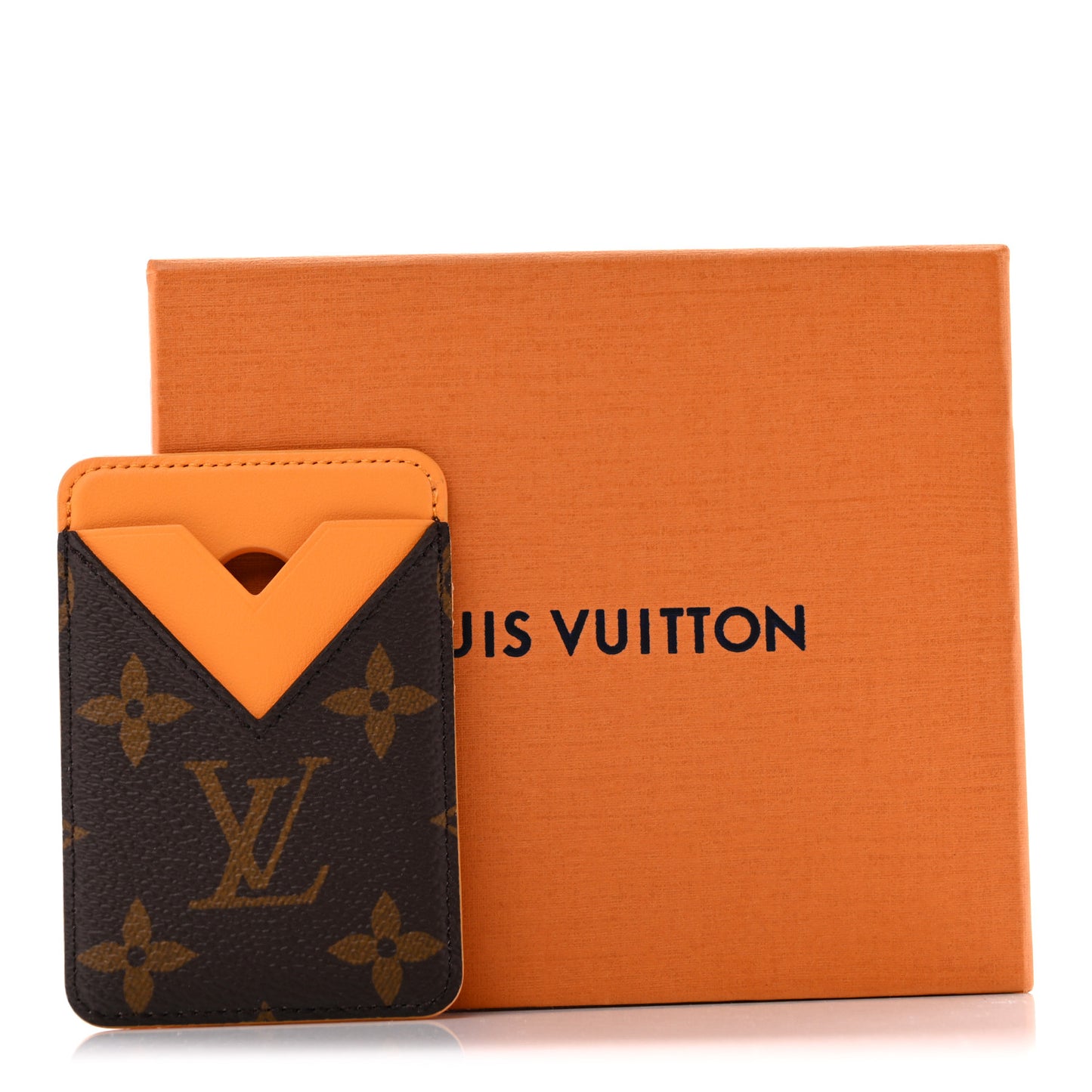 Monogram Macassar Magnetic Card Holder Safran Yellow