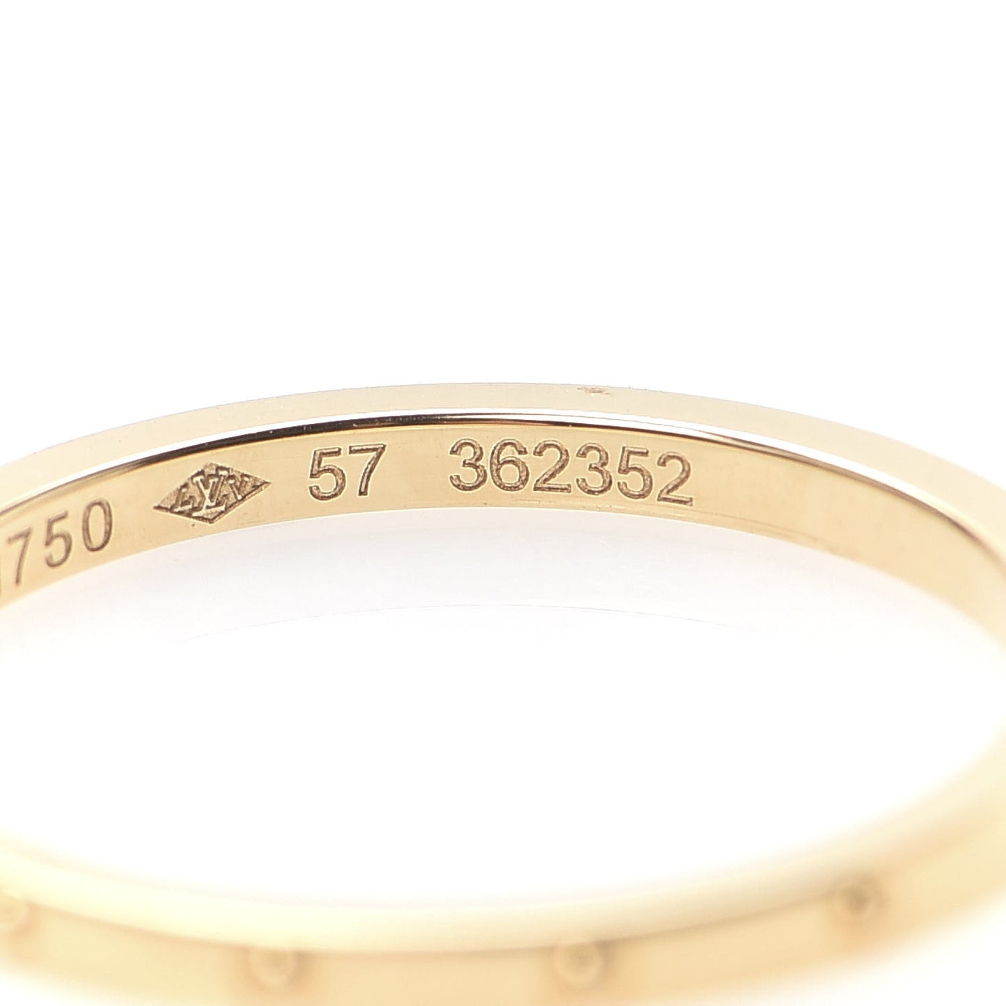 18K Yellow Gold Mini Band Ring 57 8