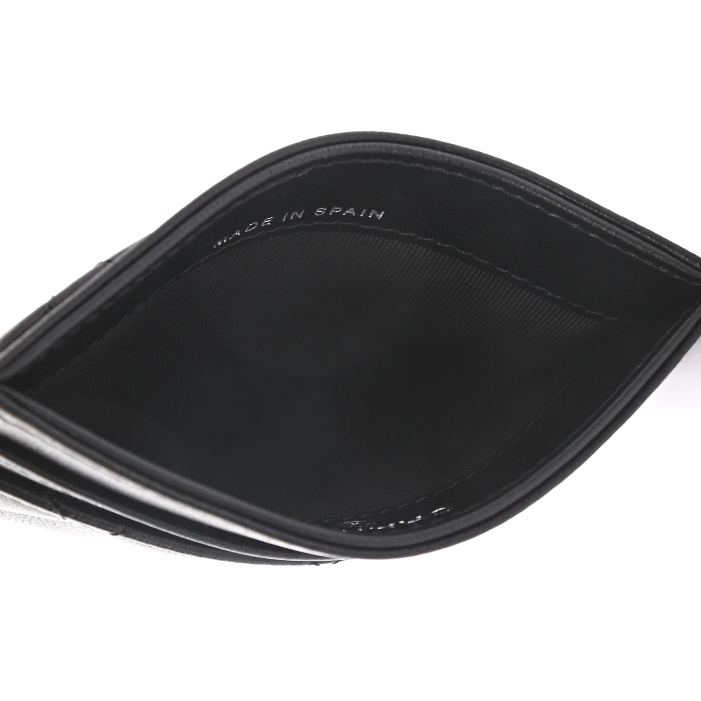 Lambskin Quilted Card Holder So Black