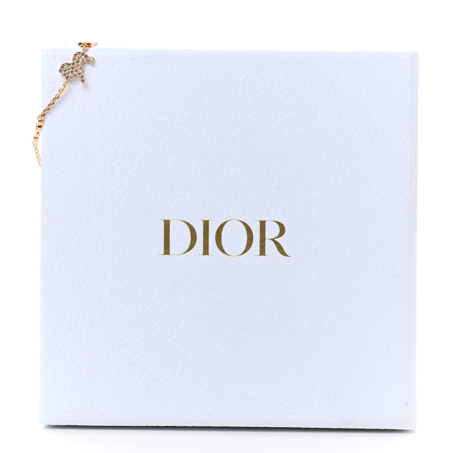 Christian Dior Crystal Diorable Lion Logo Bracelet Rose Gold 5 of 5