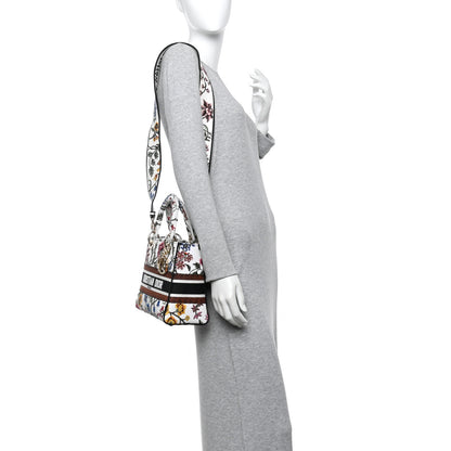 Christian Dior Canvas Petites Fleurs Embroidered Medium Lady D-Lite White Multicolor 2 of 9