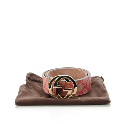 Gucci GG Plus Monogram Interlocking G Belt 85 34 Red 6 of 6