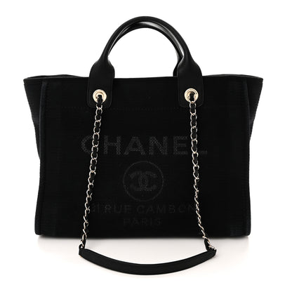 Chanel Mixed Fibers Small Deauville Tote Black 1 of 12