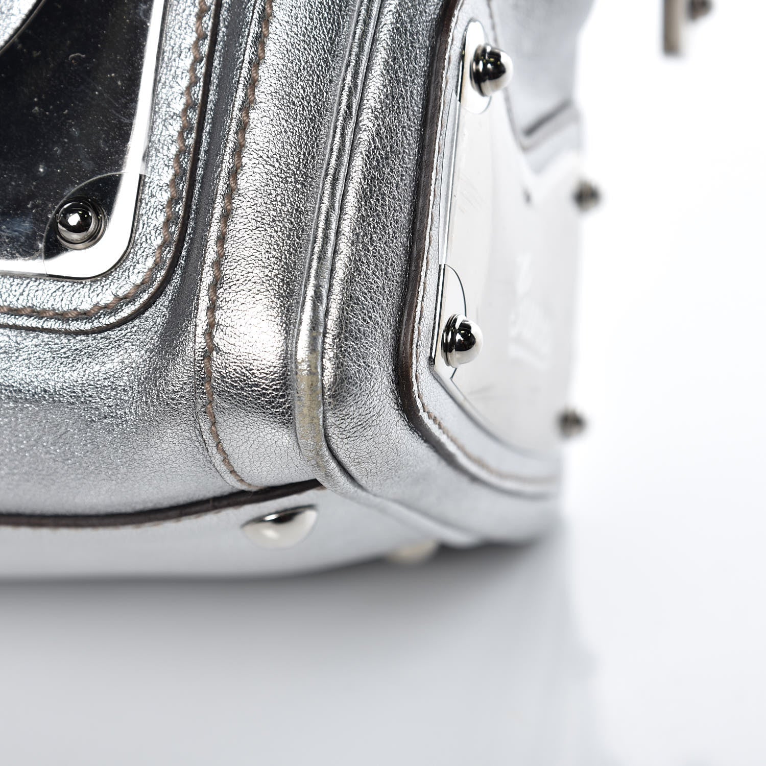 Gucci Metallic Calfskin Romy Boston Silver 12 of 12
