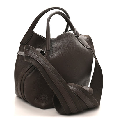 Loro Piana Grained Calfskin Micro Bale Bag Dark Chocolate Licorice 4 of 10