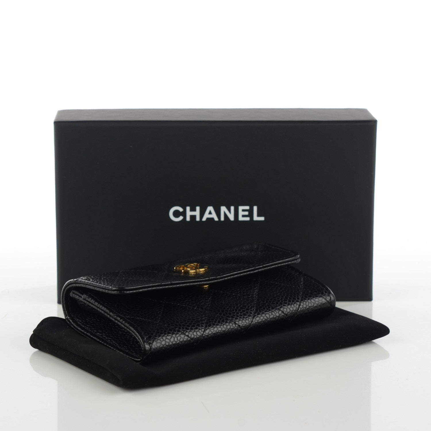 Chanel Caviar Quilted Flap Card Holder Black 4 of 8
