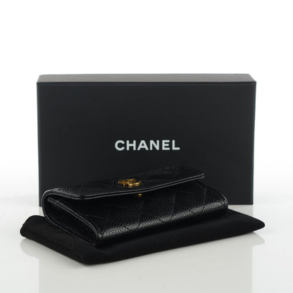 Chanel Caviar Quilted Flap Card Holder Black 4 of 8