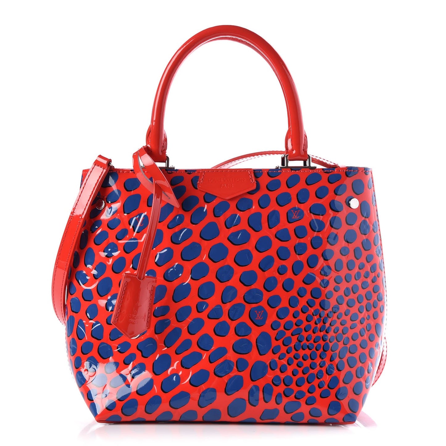 Vernis Jungle Dots Open Tote Coquelicot Denim