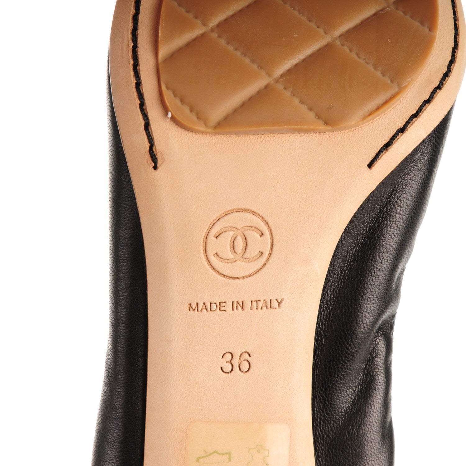 Chanel Lambskin Patent Elastic Stretch CC Pumps 36 Black 6 of 7