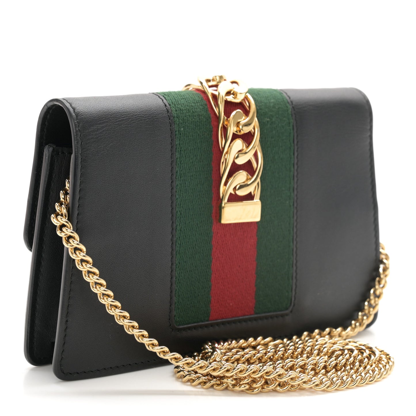 Calfskin Super Mini Sylvie Chain Shoulder Bag Black