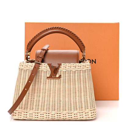 Louis Vuitton Rattan Calfskin Capucines BB Tan 10 of 10