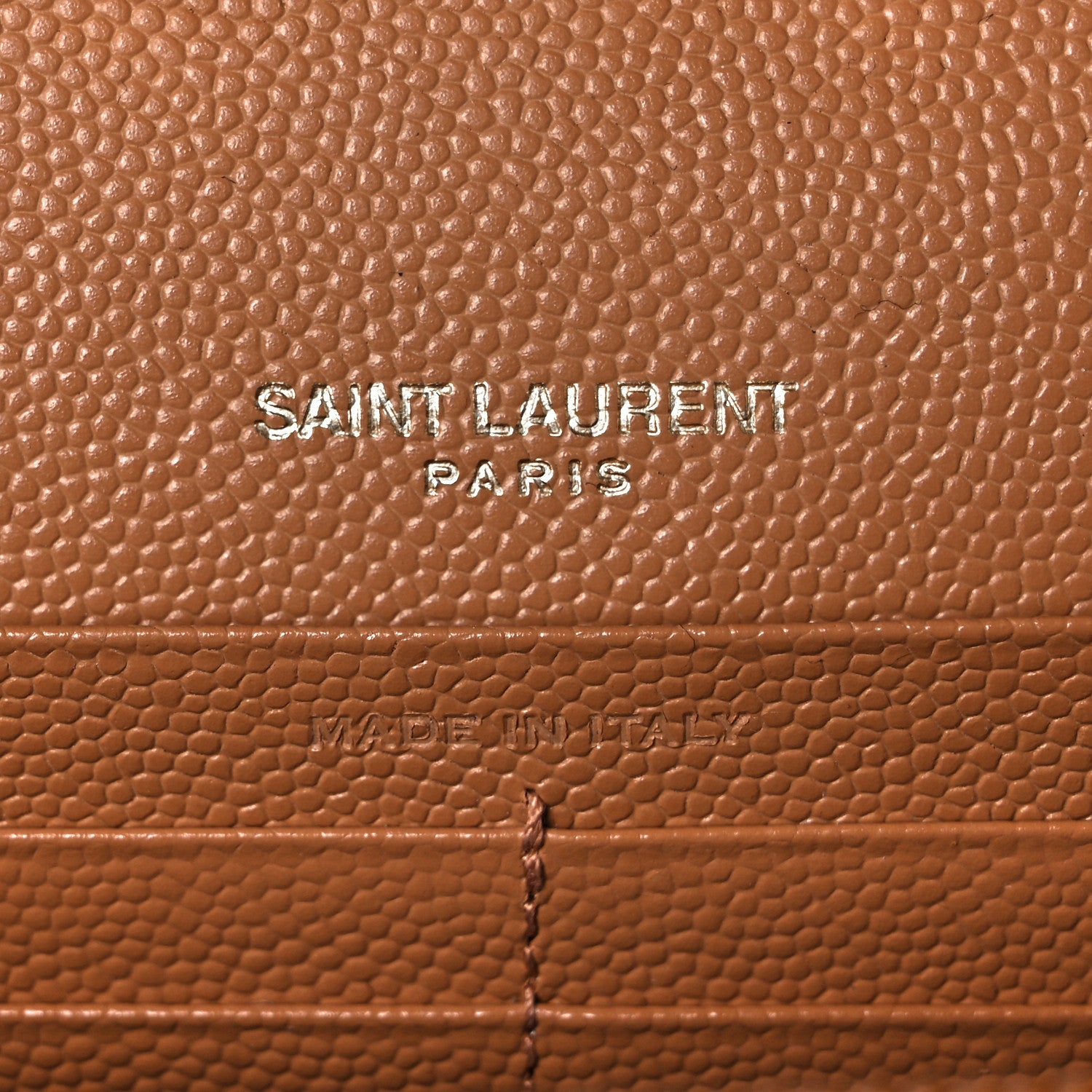 Saint Laurent Grain De Poudre Mixed Matelasse Triquilt Monogram Chain Wallet Dune 5 of 8