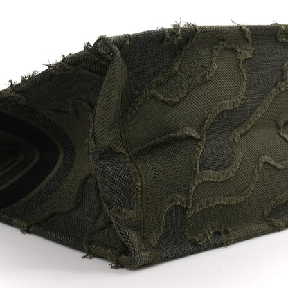 Christian Dior Canvas Embroidered Camouflage Large Book Tote Green 8 of 9