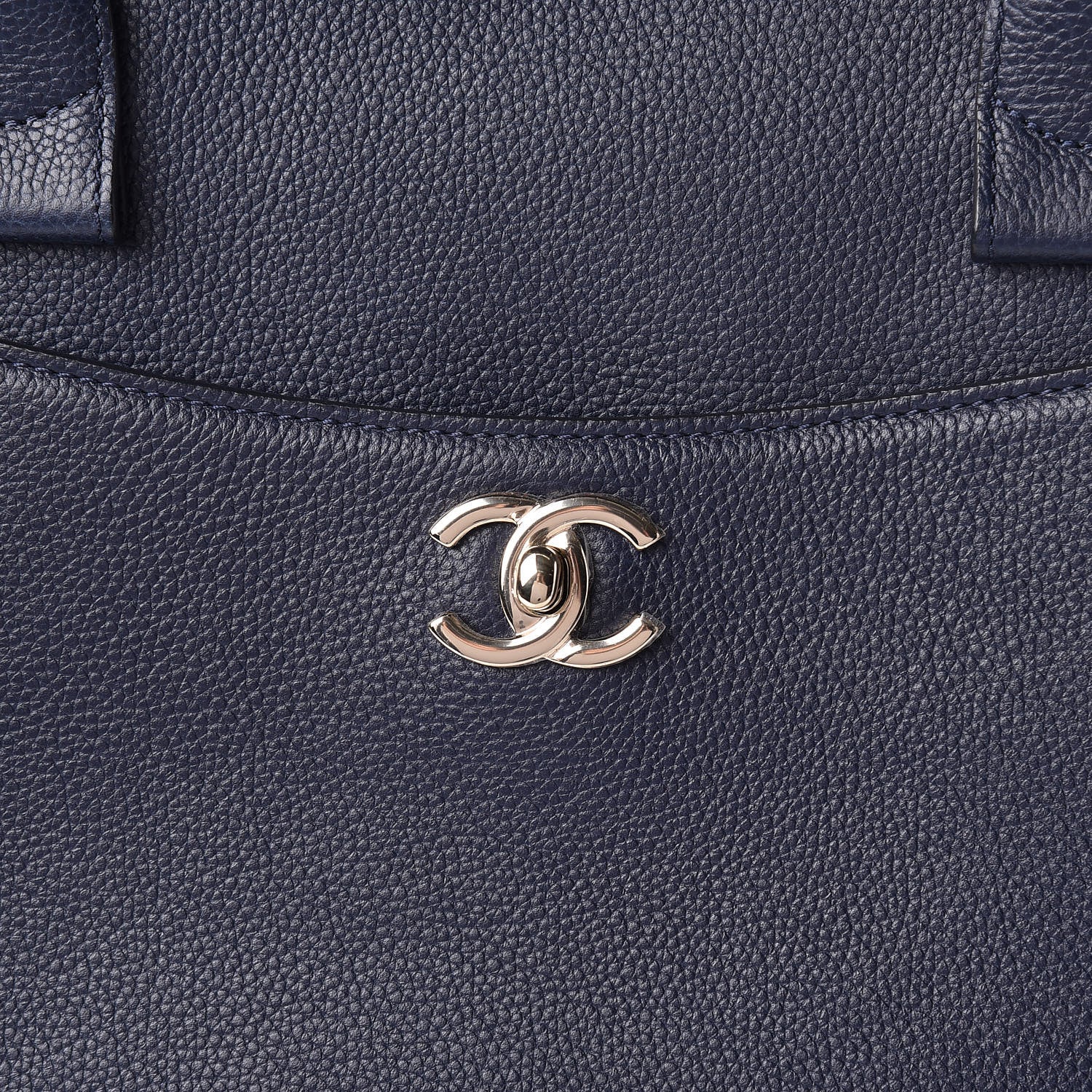 Chanel Grained Calfskin Medium Neo Executive Shopper Tote Navy 8 of 10
