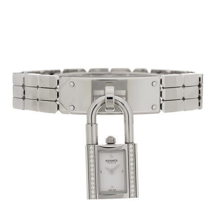 Hermes Stainless Steel Diamond 16mm Kelly Quartz Watch 4 of 7