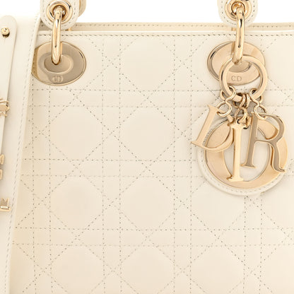 Christian Dior Lambskin Cannage Small My ABCDior Lady Dior White 8 of 12