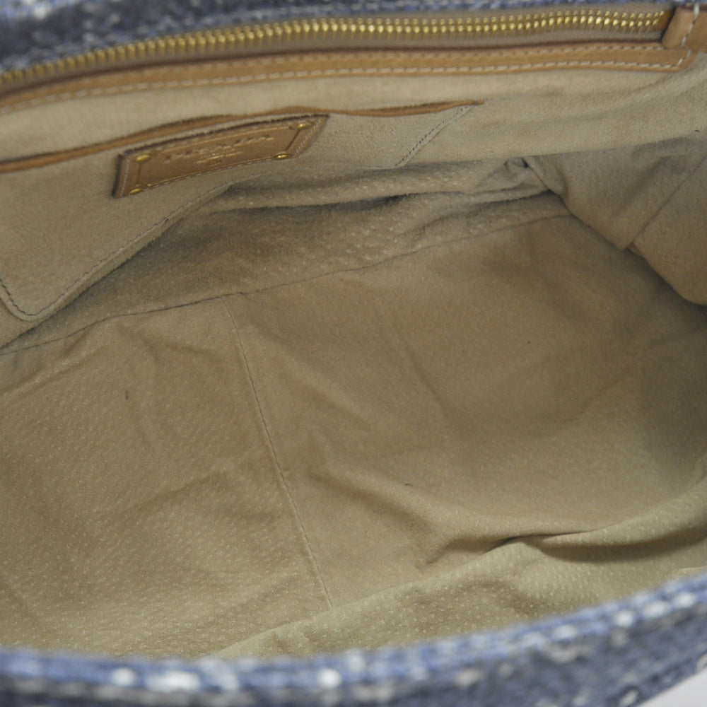 Tweed Medium Shoulder Bag Blue
