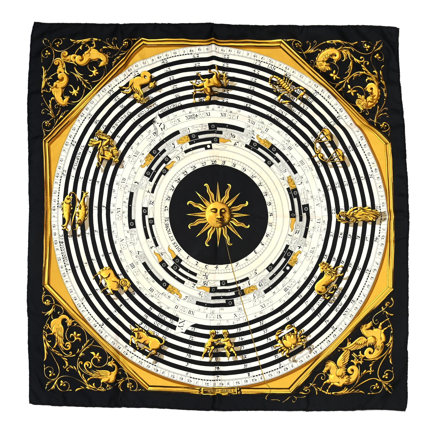 Hermes Silk Dies Et Hore Scarf 90 1 of 4