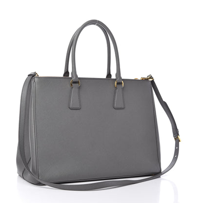 Prada Saffiano Lux Large Galleria Double Zip Tote Mercurio 3 of 10