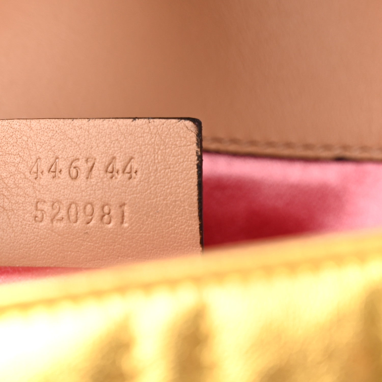 Gucci Metallic Calfskin Matelasse Studded Mini Pearly GG Marmont Shoulder Bag Gold 7 of 14