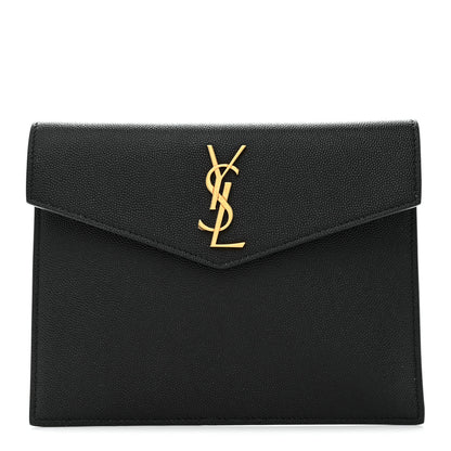 Saint Laurent Grain De Poudre Uptown Baby Pouch Black 1 of 7
