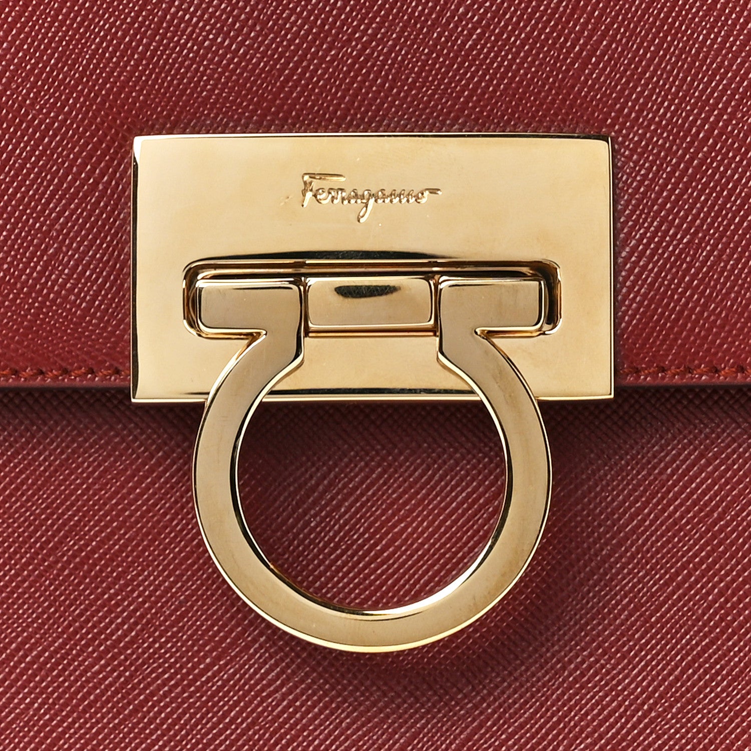 Salvatore Ferragamo Calfskin Top Handle Bag Red 8 of 12