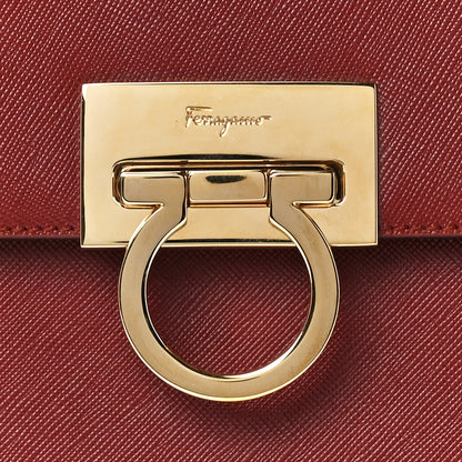 Salvatore Ferragamo Calfskin Top Handle Bag Red 8 of 12