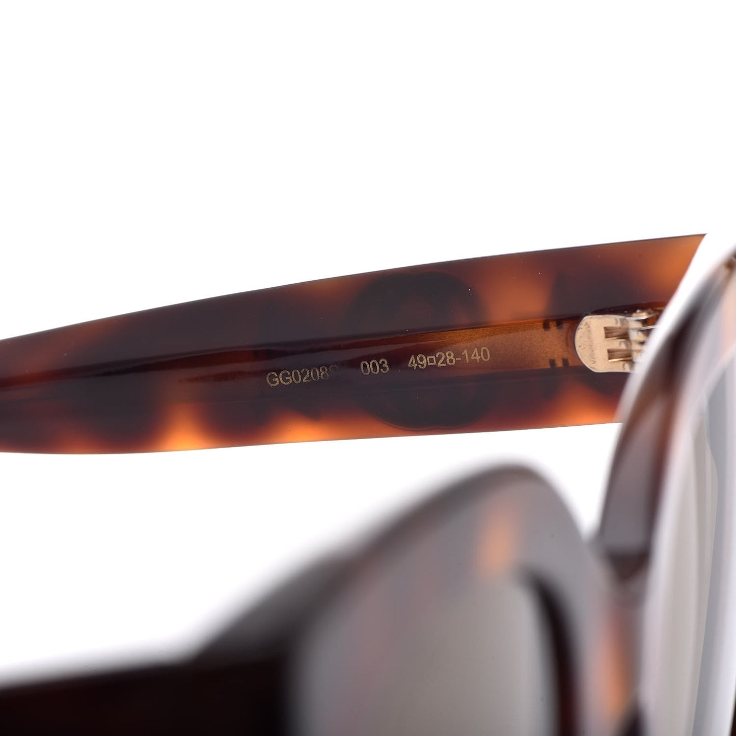 Round Frame Star Sunglasses GG0208S Tortoise