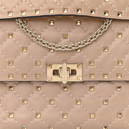 Valentino Garavani Lambskin Medium Rockstud Spike Shoulder Bag Poudre 8 of 12