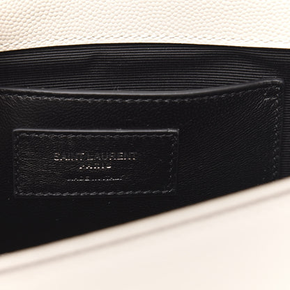Saint Laurent Grain De Poudre Medium Classic Monogram Kate Satchel Porcellana Black 7 of 10