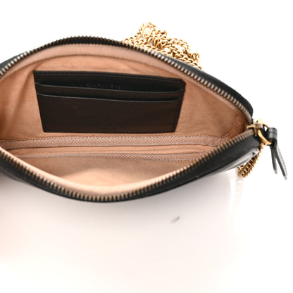 Gucci Calfskin Matelasse Mini GG Marmont Chain Crossbody Bag Black 5 of 9