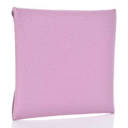 Hermes Chevre Mysore Bastia Coin Purse Mauve Sylvestre 3 of 8