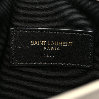 Saint Laurent Grain De Poudre Uptown Pouch Blanc Vintage 6 of 9