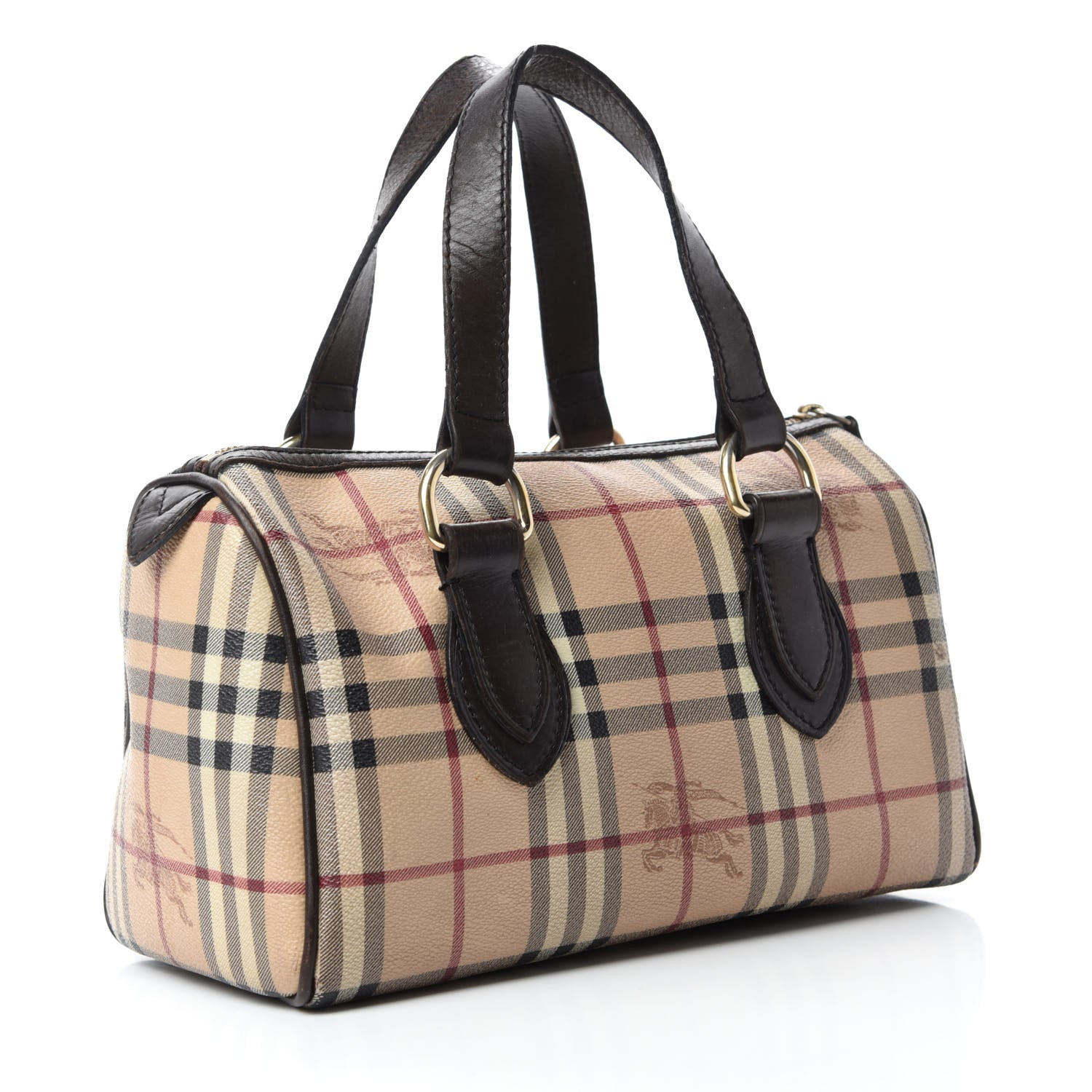 Burberry Haymarket Small Chester Bowling Bag Chocolate 3 of 17