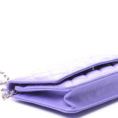Chanel Caviar Quilted Wallet On Chain WOC Purple 7 of 9